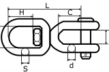 Схема вертлюга петля-вилка