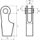 Схема замка клинового канатного - тип 3000